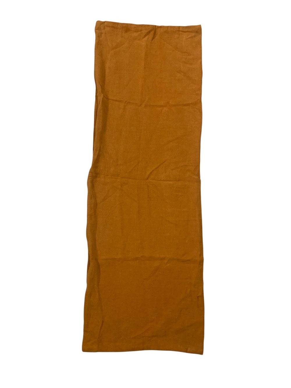 Parachute Linen Body Pillow Cover Mustard Ochre 20x54 Made In Portugal